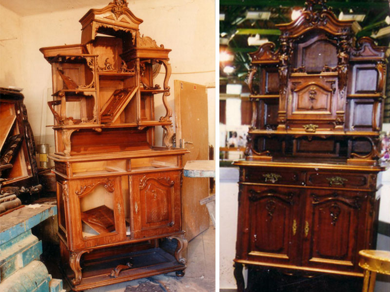 Bécsi barokk antik bútor felújítva